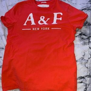 abercrombie & fitch orange tee